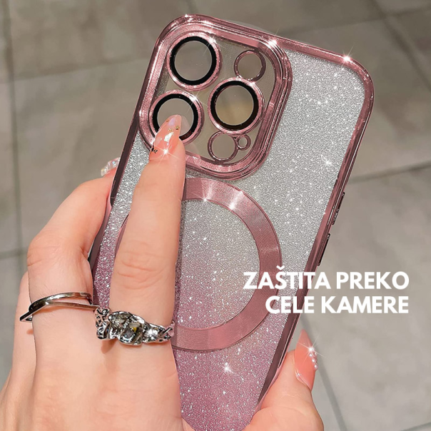 Maska za iPhone 17 Mag Case Electroplated roze - 619209
