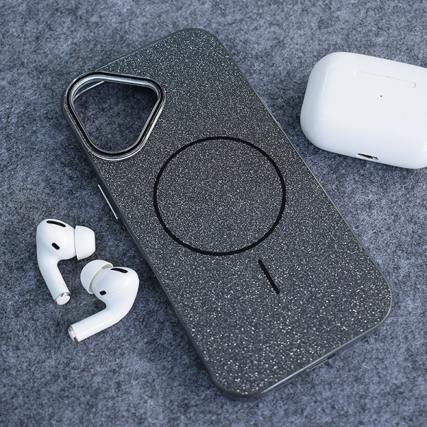 Maska za iPhone 17 Mag Case Fashion Glitter crna - 618398