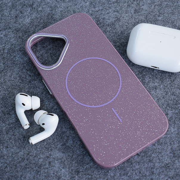 Maska za iPhone 17 Mag Case Fashion Glitter ljubičasta - 618399
