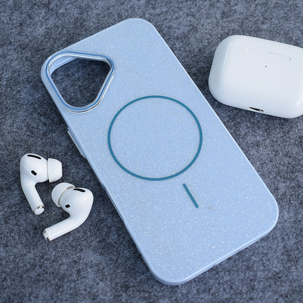 Maska za iPhone 17 Mag Case Fashion Glitter plava - 618400
