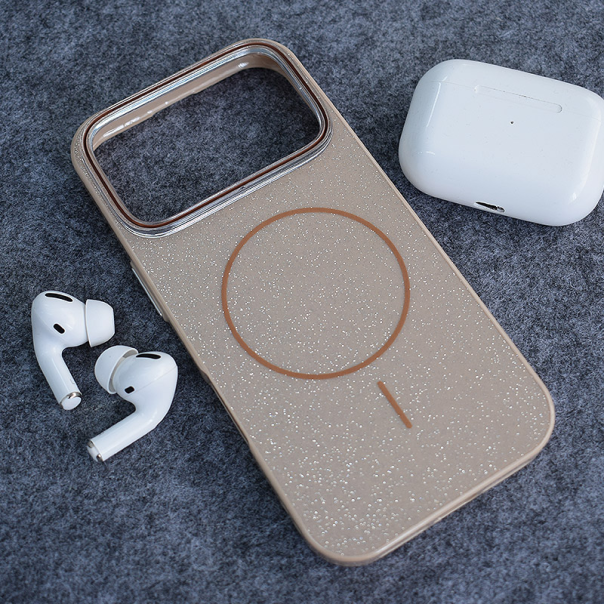 Maska za iPhone 17 Pro Mag Case Fashion Glitter zlatna - 618408