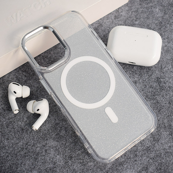 Maska za iPhone 17 Mag Case Glitter bela - 618341