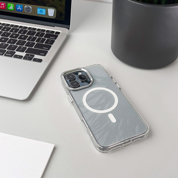 Maska za iPhone 17 Mag Case Glitter ljubičasta - 618347