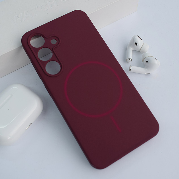 Maska za Samsung S24/ S921B/ S25/ S931B Mag Case PureTone bordo - 615306