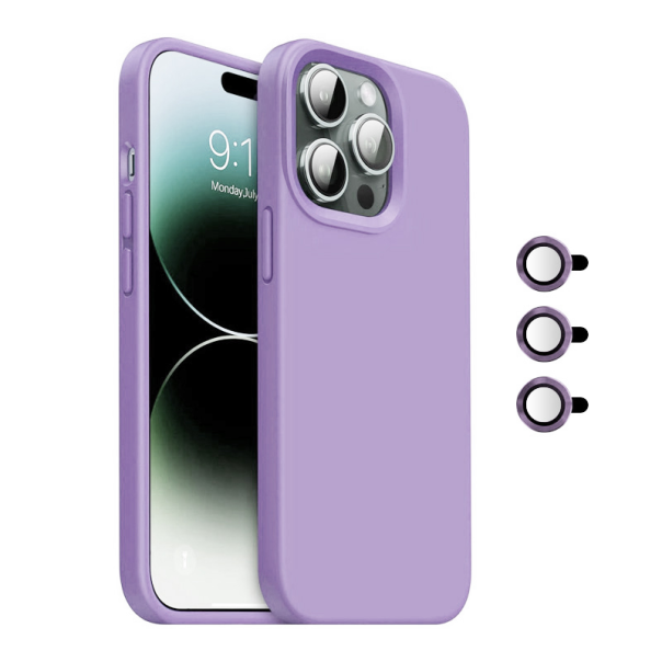 Maska za iPhone 15 Pro Magnetic Lens svetlo ljubičasta - 611346