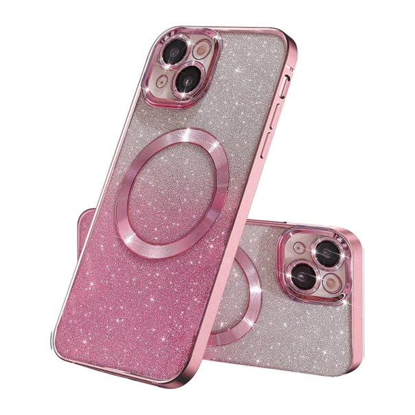 Maska za iPhone 13 Mag Case Electroplated roze - 601117
