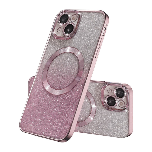 Maska za iPhone 14 Mag Case Electroplated roze - 601126