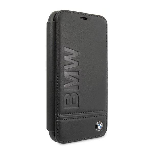 Maska za iPhone 11 Pro crna na preklop BMW Faceplate Flip - BMFLBKSN58LLSB