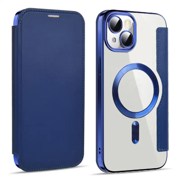 Maska za iPhone 15 na preklop Coral Mag Case Book plava - 604705