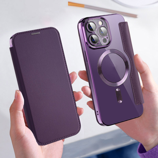 Maska za iPhone 15 Pro na preklop Coral Mag Case Book plava - 604708