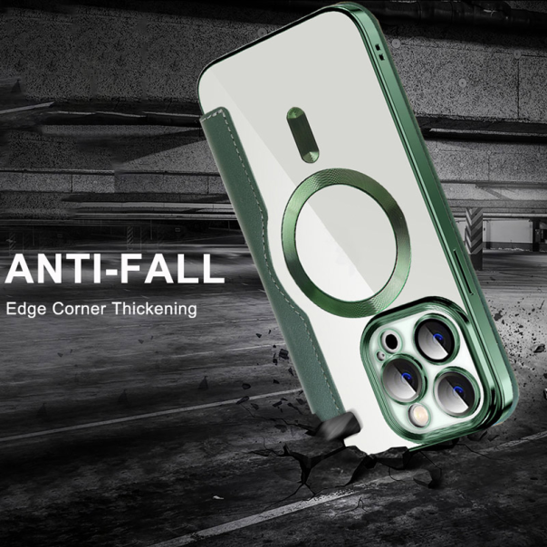 Maska za iPhone 15 Pro na preklop Coral Mag Case Book plava - 604708