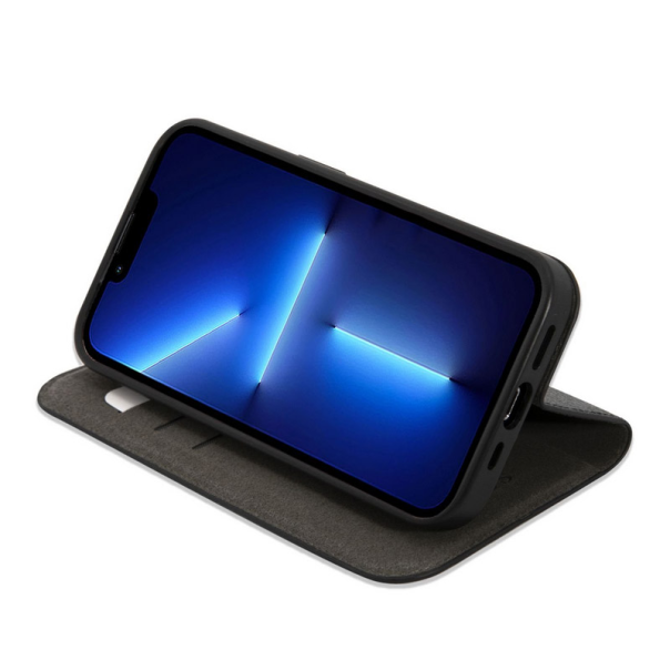 Maska za iPhone 14 Pro Max na preklop Guess PC/ TPU 4G Metal Camera Outline Book crna - GUBKP14XHG4SHK