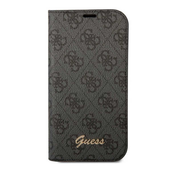 Maska za iPhone 14 Pro na preklop Guess PC/ TPU 4G Metal Camera Outline Book crna - GUBKP14LHG4SHK