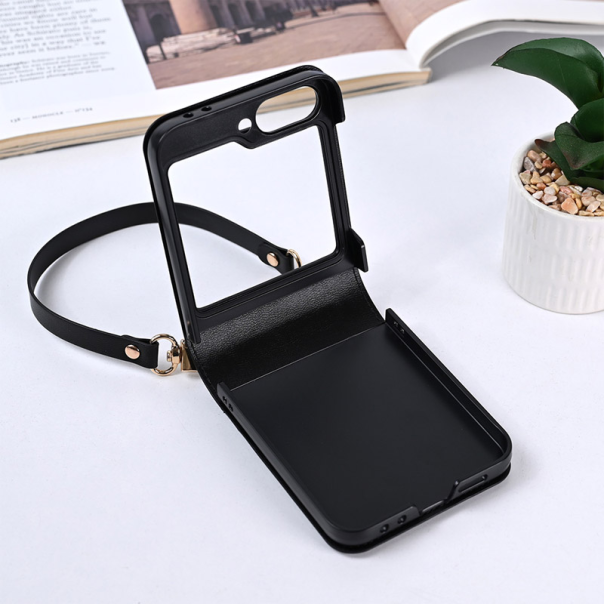 Maska za Samsung Galaxy Z Flip 6/ F741B na preklop Hanman Mill crna - 613217