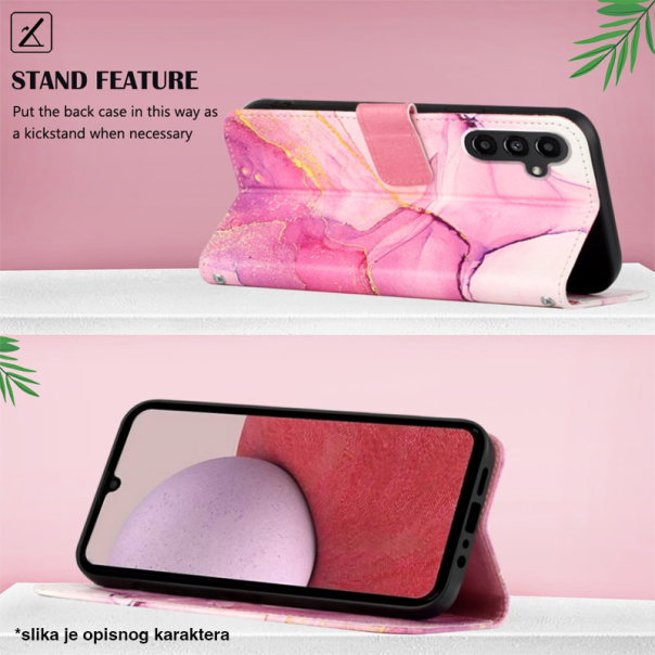 Maska za Xiaomi Redmi A3 (2024) na preklop Marble pink - 613857