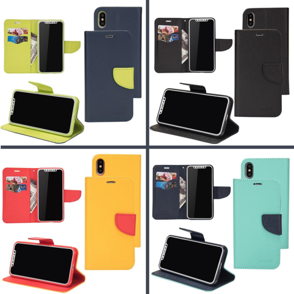 Maska za Motorola Moto G86 na preklop Mercury crna - 621314