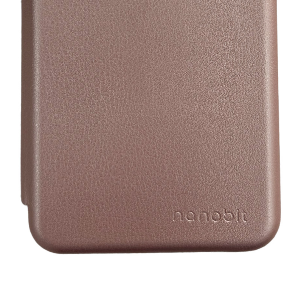 Maska za Xiaomi Redmi 15C (173mm) na preklop Nanobit Coral Book roze zlatna - 620728