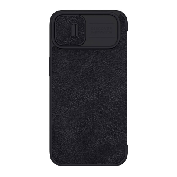 Maska za iPhone 14 na preklop Nillkin Qin Pro crna - 057426