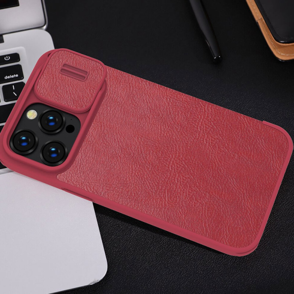 Maska za iPhone 14 Pro na preklop Nillkin Qin Pro crna - 203021