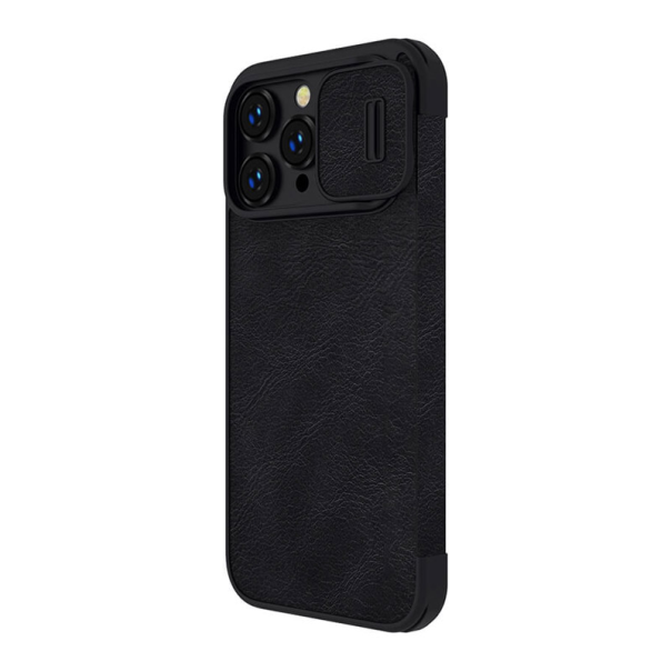Maska za iPhone 14 Pro Max na preklop Nillkin Qin Pro crna - 057432