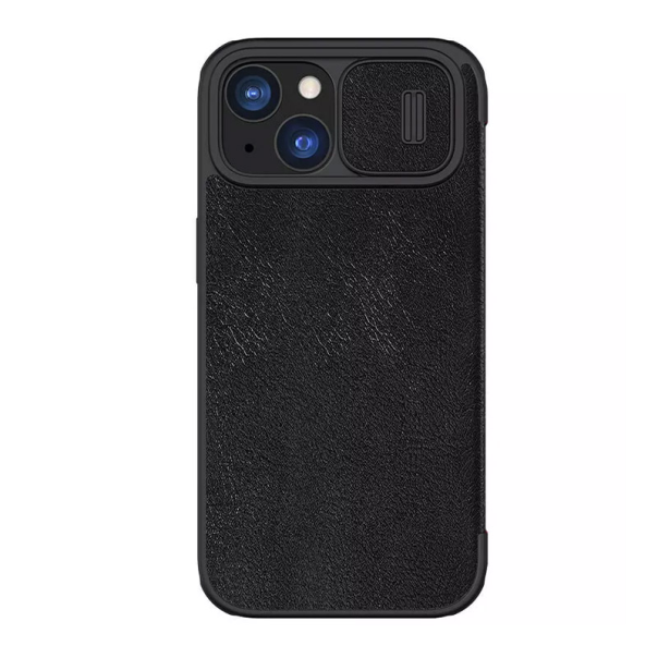 Maska za iPhone 15 Plus na preklop Nillkin Qin Pro crna - 605046