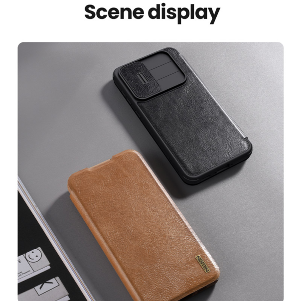 Maska za Samsung A56 5G/ A566B na preklop Nillkin Qin Pro crna - 616143