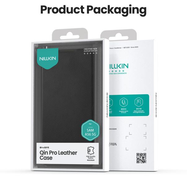 Maska za Samsung A56 5G/ A566B na preklop Nillkin Qin Pro crna - 616143