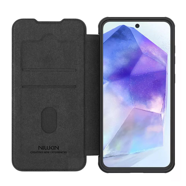 Maska za Samsung A56 5G/ A566B na preklop Nillkin Qin Pro crna - 616143