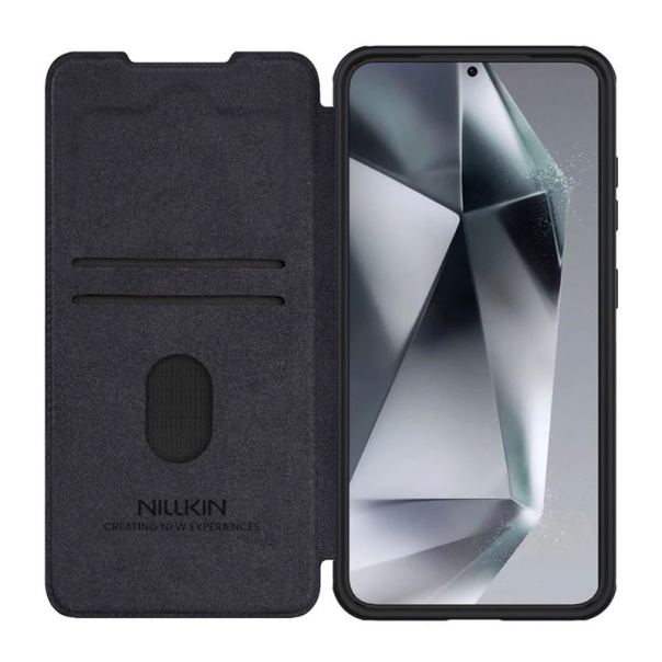 Maska za Samsung S24/ S921B/ S25/ S931B na preklop Nillkin Qin Pro crna - 615753