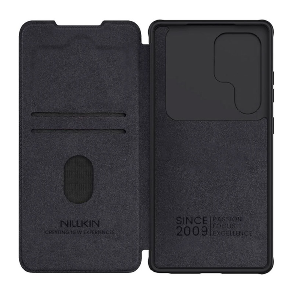 Maska za Samsung S25 Ultra/ S938B na preklop Nillkin Qin Pro crna - 615755