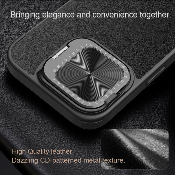 Maska za iPhone 16 na preklop Nillkin Qin Prop crna - 513501