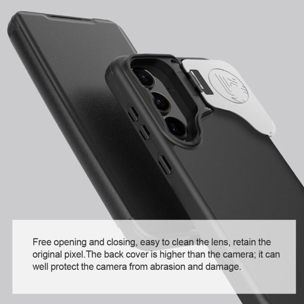 Maska za Samsung S24 Plus/ S926B na preklop Nillkin Qin Prop crna - 610795