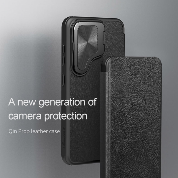 Maska za Samsung S24 Plus/ S926B na preklop Nillkin Qin Prop crna - 610795