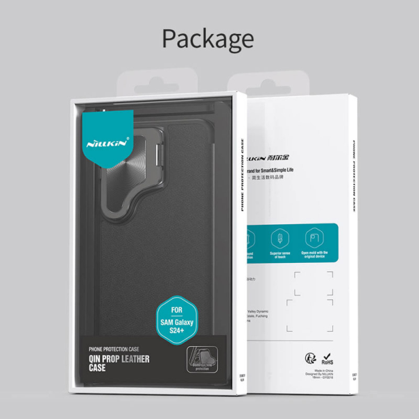 Maska za Samsung S24 Plus/ S926B na preklop Nillkin Qin Prop crna - 610795