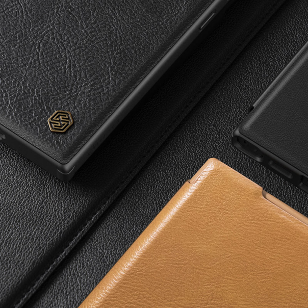 Maska za Samsung S24 Ultra/ S928B na preklop Nillkin Qin Prop crna - 610796