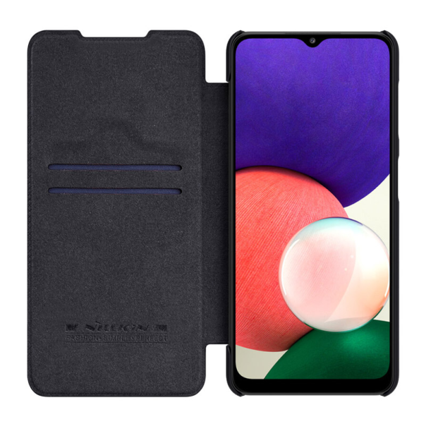 Maska za Samsung A22/ A225F 4G na preklop Nillkin Qin crna - 056477