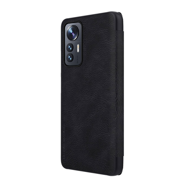 Maska za Xiaomi 12 lite 5G na preklop Nillkin Qin crna - 057397-1