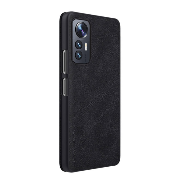 Maska za Xiaomi 12 lite 5G na preklop Nillkin Qin crna - 057397-1