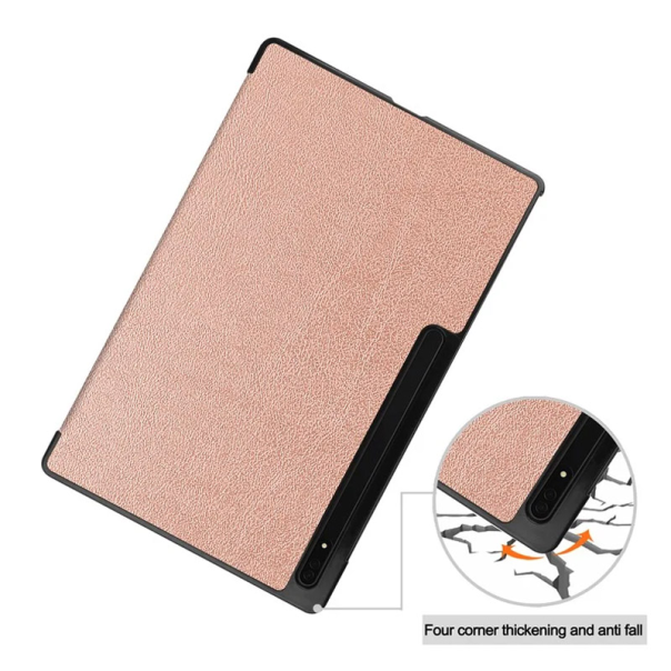 Maska na preklop Tablet Stripes Samsung Tab S9 Ultra/ X910/ S10 Ultra/X920 roze - 611459