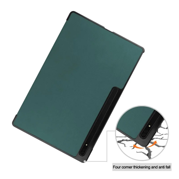 Maska na preklop Tablet Stripes Samsung Tab S9 Ultra/ X910/ S10 Ultra/X920 zelena - 611460