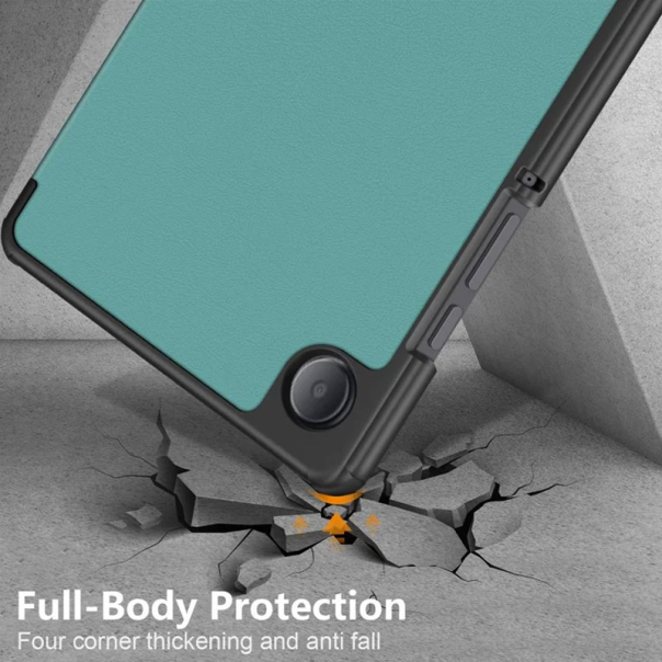 Maska za Samsung Tab A9/ X110 na preklop Tablet Stripes zelena - 611466