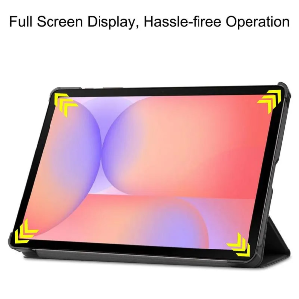 Maska za Samsung Tab S10 Lite/ X406B na preklop Tablet Stripes crna - 621030