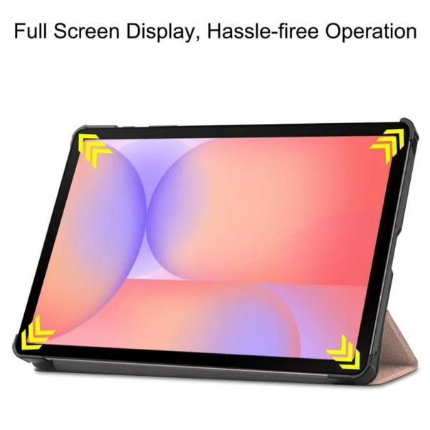 Maska za Samsung Tab S10 Lite/ X406B na preklop Tablet Stripes roze - 621031