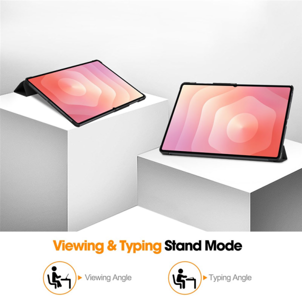 Maska za Samsung Tab S11 Ultra/ X930B na preklop Tablet Stripes crna - 621296