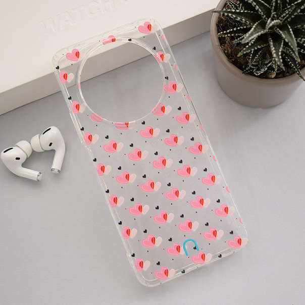 Maska za Xiaomi Redmi A3 (2024) Hearts Nanobit Print - 612027
