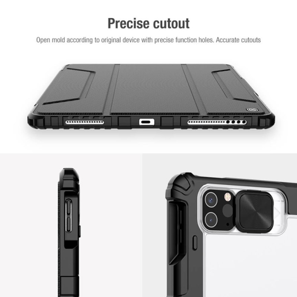 Maska za Apple Ipad Pro 129 2020/ 2021/ 2022 Nillkin Bumper Leather Pro crna - 607262