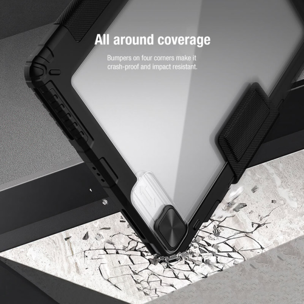 Maska za Apple Ipad Pro 129 2020/ 2021/ 2022 Nillkin Bumper Leather Pro crna - 607262