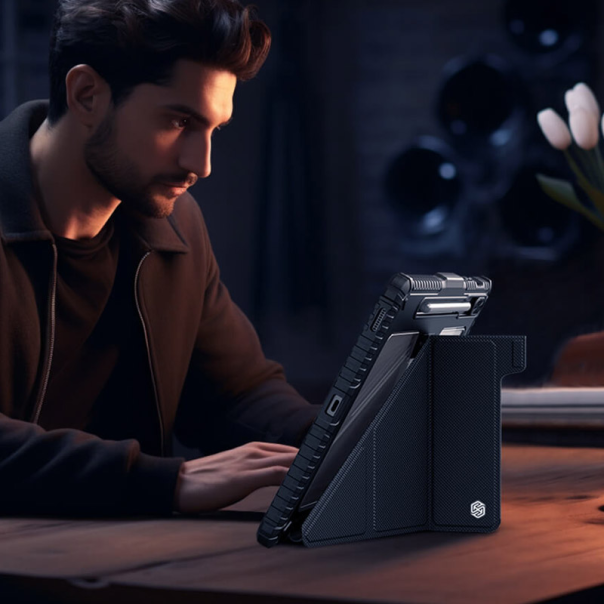 Maska za Samsung Tab S9 FE Plus/ X610 Nillkin Bumper Leather Pro crna - 611090