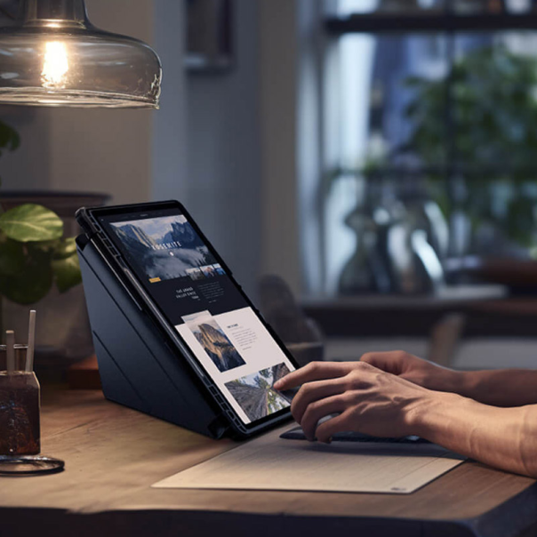 Maska za Samsung Tab S9 FE Plus/ X610 Nillkin Bumper Leather Pro crna - 611090