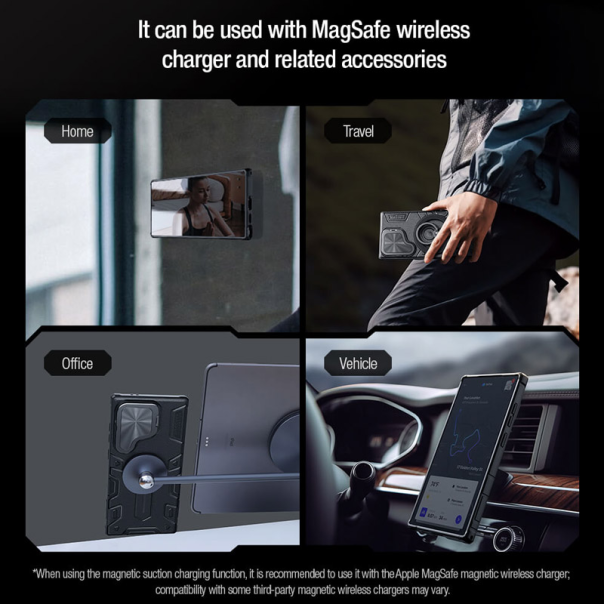 Maska za Samsung S24 Ultra/ S928B Nillkin CamShield Armor Prop Magnetic crna - 608711